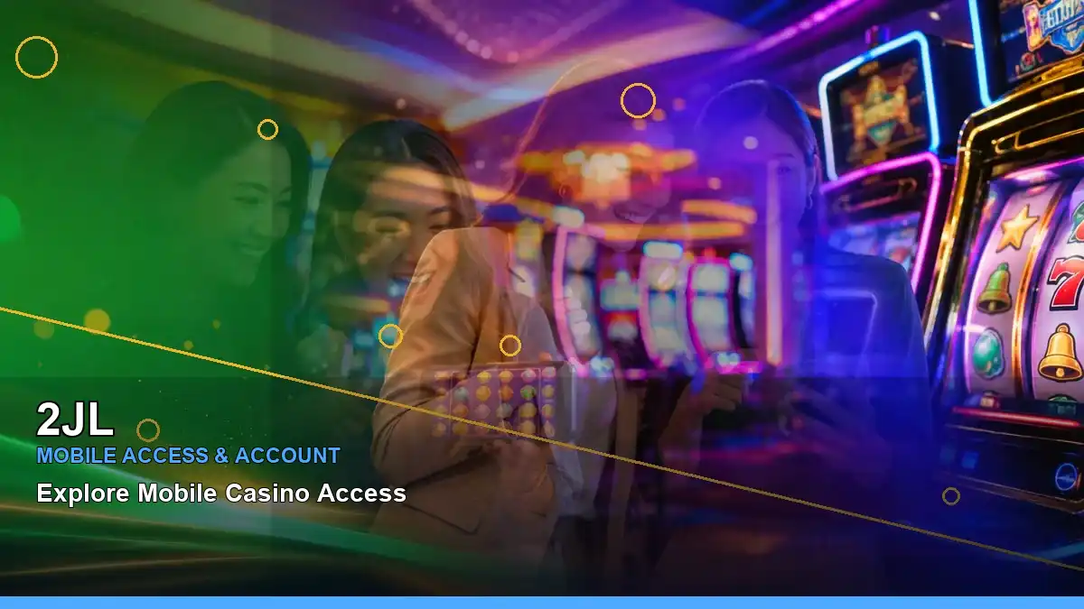 2JL Philippine mobile guide showing panoramic slot reels and gold jackpot-style game artwork