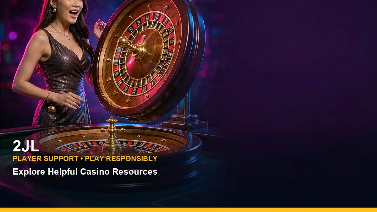 2JL mobile-friendly casino interface with a centred gaming table layout